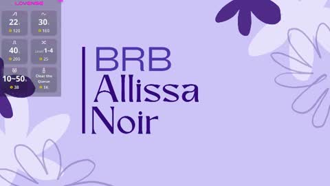 Snapshot of allissa_noir chatting on June 17, 2026, 2:47 am Allissa online show from June 17, 2026, 2:47 am