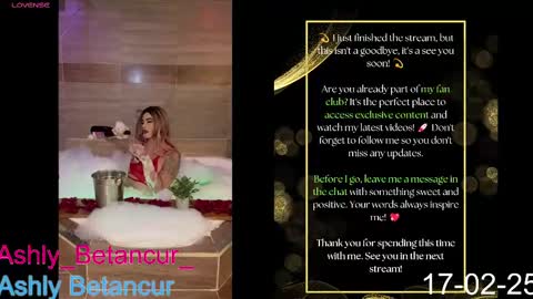 Ashly Betancur  online show from February 17, 2025, 5:47 am