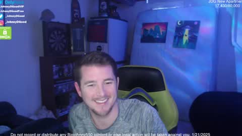 Snapshot of bigjohnny550 chatting on January 21, 2025, 10:08 pm Johnny D Good online show from January 21, 2025, 10:08 pm