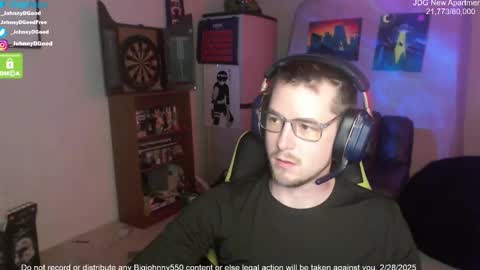 Snapshot of bigjohnny550 chatting on February 28, 2025, 7:03 pm Johnny D Good online show from February 28, 2025, 7:03 pm