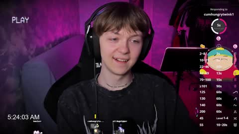 Snapshot of charonbaby1 chatting on January 12, 2025, 2:24 am lynxy online show from January 12, 2025, 2:24 am