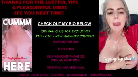 Snapshot of drippingwetgoddess chatting on May 19, 2026, 8:59 pm Angie online show from May 19, 2026, 8:59 pm