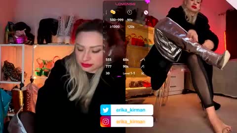 Snapshot of erika_kirman chatting on January 15, 2026, 2:32 pm Erika online show from January 15, 2026, 2:32 pm