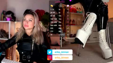Snapshot of erika_kirman chatting on January 18, 2026, 10:08 am Erika online show from January 18, 2026, 10:08 am