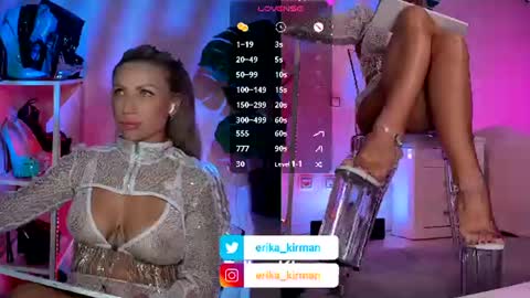 Snapshot of erika_kirman chatting on July 28, 2026, 9:26 am Erika online show from July 28, 2026, 9:26 am