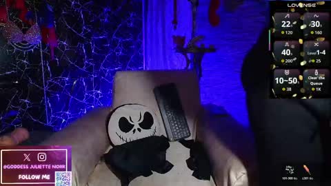 Snapshot of goddessjuliettenoiir chatting on May 22, 2026, 10:43 am Goddes Juliette Noiir online show from May 22, 2026, 10:43 am