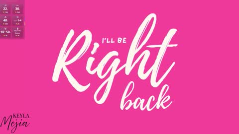 Keyla  online show from October 20, 2025, 1:00 pm