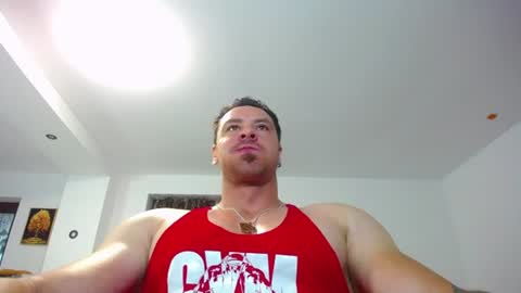 Snapshot of muscleaj69 chatting on July 19, 2026, 5:33 am AJ online show from July 19, 2026, 5:33 am