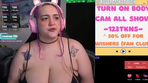 Snapshot of nevermakeawish chatting on May 2, 2026, 11:48 am Wishs Playground online show from May 2, 2026, 11:48 am