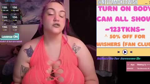 Snapshot of nevermakeawish chatting on May 13, 2026, 5:05 am Wishs Playground online show from May 13, 2026, 5:05 am
