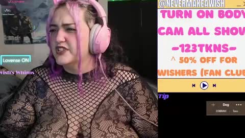 Snapshot of nevermakeawish chatting on June 5, 2026, 8:53 am Wishs Playground online show from June 5, 2026, 8:53 am