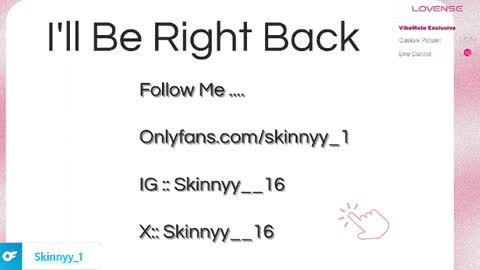 Skinnyy   online show from April 28, 2026, 6:51 am