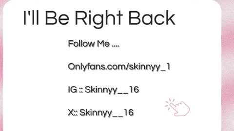 Skinnyy   online show from May 29, 2026, 9:07 am