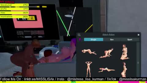 Snapshot of systaime chatting on October 8, 2025, 6:27 pm MISTRESS LISA FIRST 3DXCHAT CAMGIRL 3dxchat anime gaming mistress domina online show from October 8, 2025, 6:27 pm