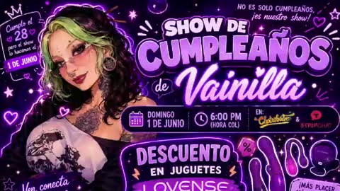 Vainilla Independent model online show from June 2, 2026, 12:56 am