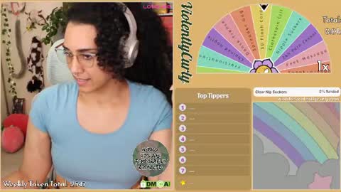 Snapshot of violentlycurly chatting on June 9, 2026, 10:10 pm Curly the Coin Operated Toy online show from June 9, 2026, 10:10 pm