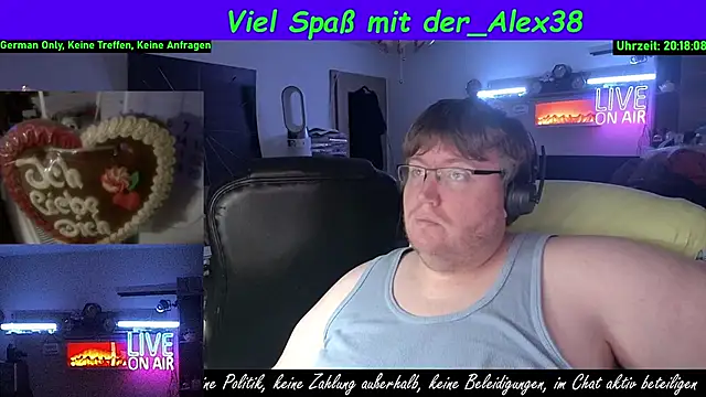 der alex38 online show from September 15, 2025, 6:19 pm