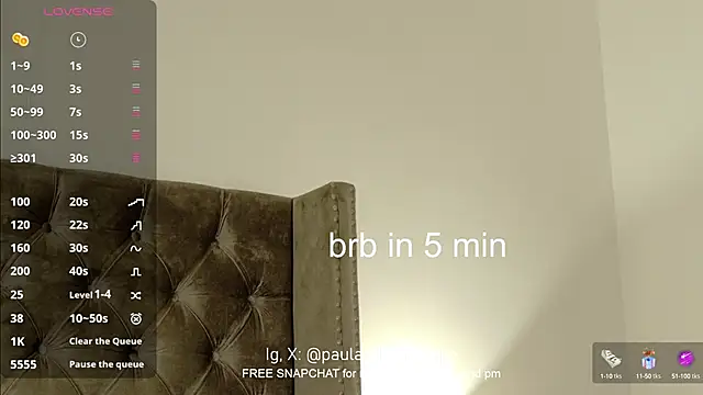 PauLaaCam online show from September 18, 2025, 2:57 am