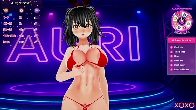 Auri Hikaru online show from October 10, 2025, 7:02 pm