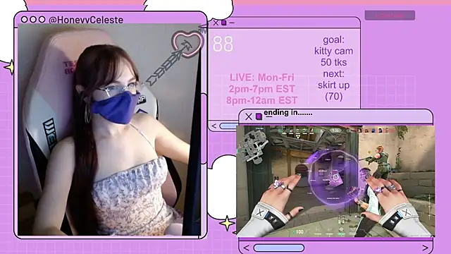 HoneyyCeleste online show from July 28, 2026, 7:04 pm
