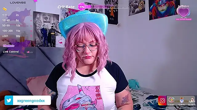 XxGreenGoodxX online show from October 15, 2025, 7:47 pm