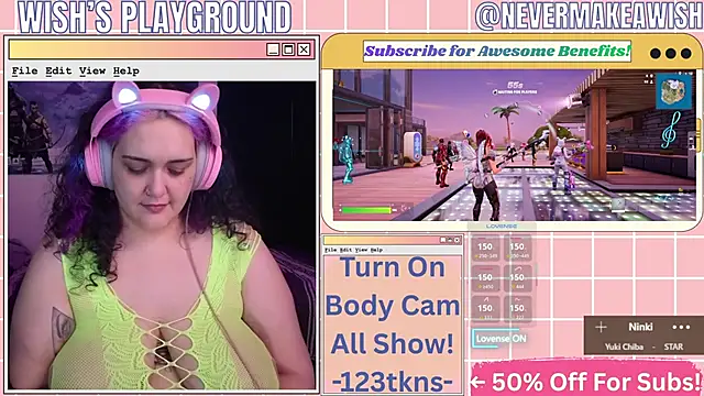 Snapshot of nevermakeawish chatting on April 26, 2026, 6:55 am nevermakeawish online show from April 26, 2026, 6:55 am