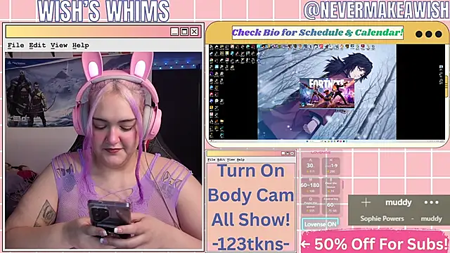 Snapshot of nevermakeawish chatting on June 18, 2026, 11:14 am nevermakeawish online show from June 18, 2026, 11:14 am