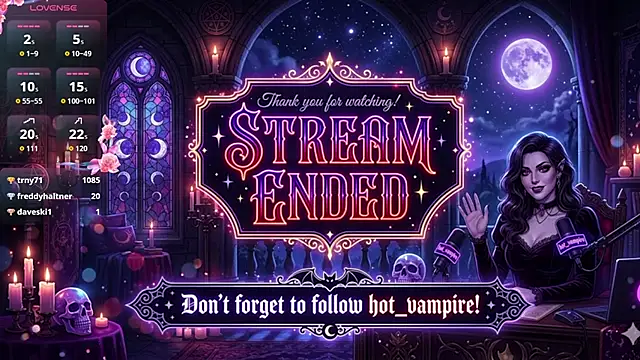 hot vampire online show from June 3, 2026, 2:33 pm