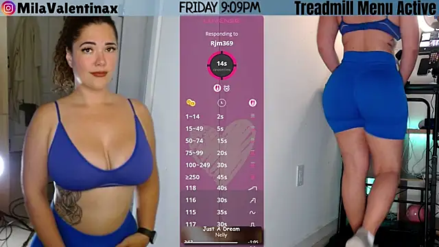 MilaValentina online show from April 18, 2026, 1:09 am