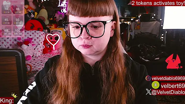 VelvetDiablo online show from February 19, 2026, 12:39 am