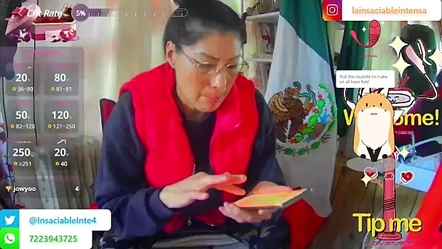 LaInsaciableIntensa online show from March 1, 2025, 9:48 pm