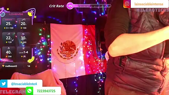 LaInsaciableIntensa online show from March 27, 2026, 1:22 am