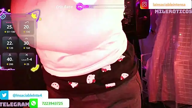 LaInsaciableIntensa online show from March 28, 2026, 2:22 am