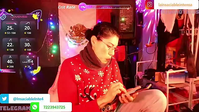 LaInsaciableIntensa online show from April 23, 2026, 1:51 am