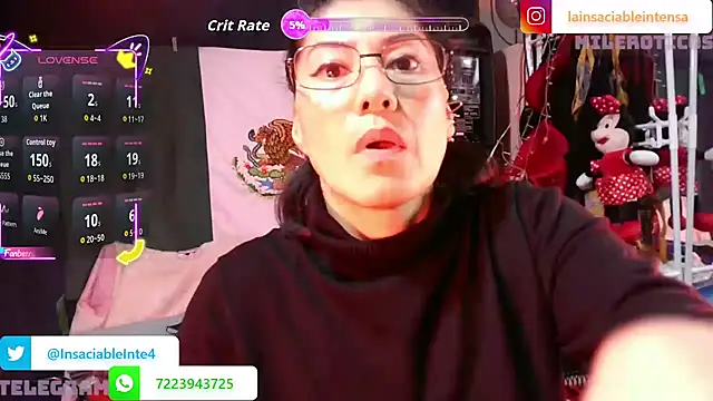 Snapshot of LaInsaciableIntensa chatting on May 15, 2026, 2:07 am LaInsaciableIntensa online show from May 15, 2026, 2:07 am
