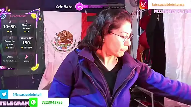 Snapshot of LaInsaciableIntensa chatting on May 23, 2026, 1:11 am LaInsaciableIntensa online show from May 23, 2026, 1:11 am