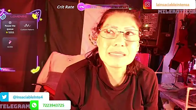 Snapshot of LaInsaciableIntensa chatting on June 8, 2026, 1:39 am LaInsaciableIntensa online show from June 8, 2026, 1:39 am