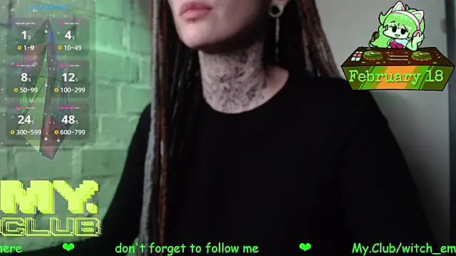 Witch Emma online show from February 18, 2026, 9:27 am