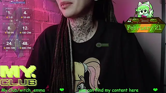 Witch Emma online show from February 21, 2026, 7:37 pm