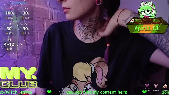 Witch Emma online show from April 21, 2026, 6:55 pm